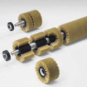 Modular cylindrical brushes, rollers - Model EMR